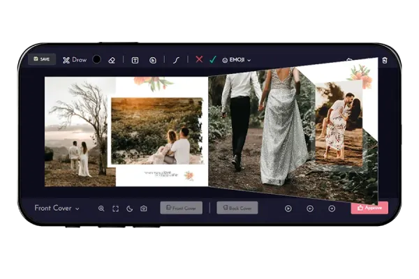 Interactive AiFotonex digital wedding album preview